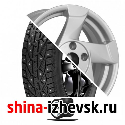 Колесо в сборе Tigar Ice 205/55 R16 T 94 + КиК Серия Реплика КС632 (16 Duster) 6.5xR16 5×114.3 ET50 DIA66.1 Серебристый в Ижевске